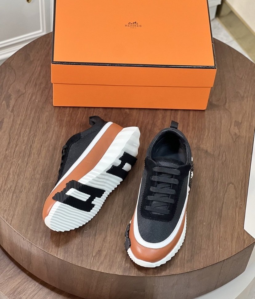 Hermes Bouncing Sneaker Black Brown - Afbeelding 4