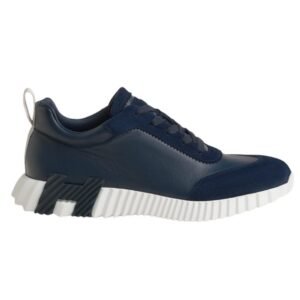 Hermes Bouncing Sneaker Navy Leather Orange