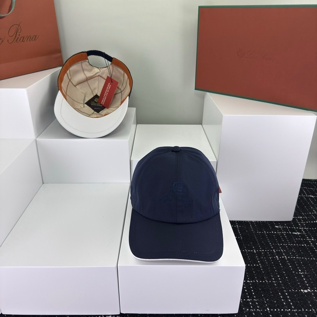 Loro Piana Baseball Cap In Navy Blue - Afbeelding 2