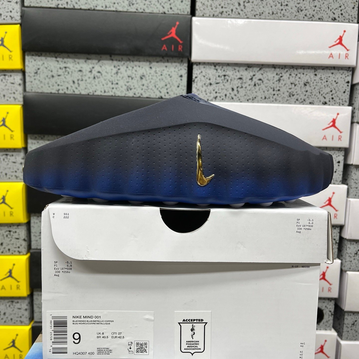 Nike Mind 001 Slides Blackened Blue - Afbeelding 2