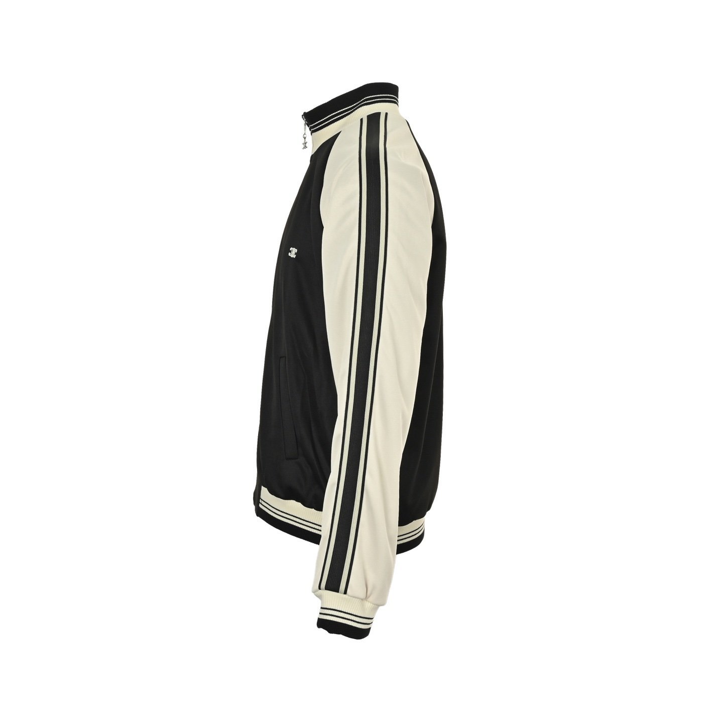 Celine Triomphe Track Jacket Black Cream - Afbeelding 2