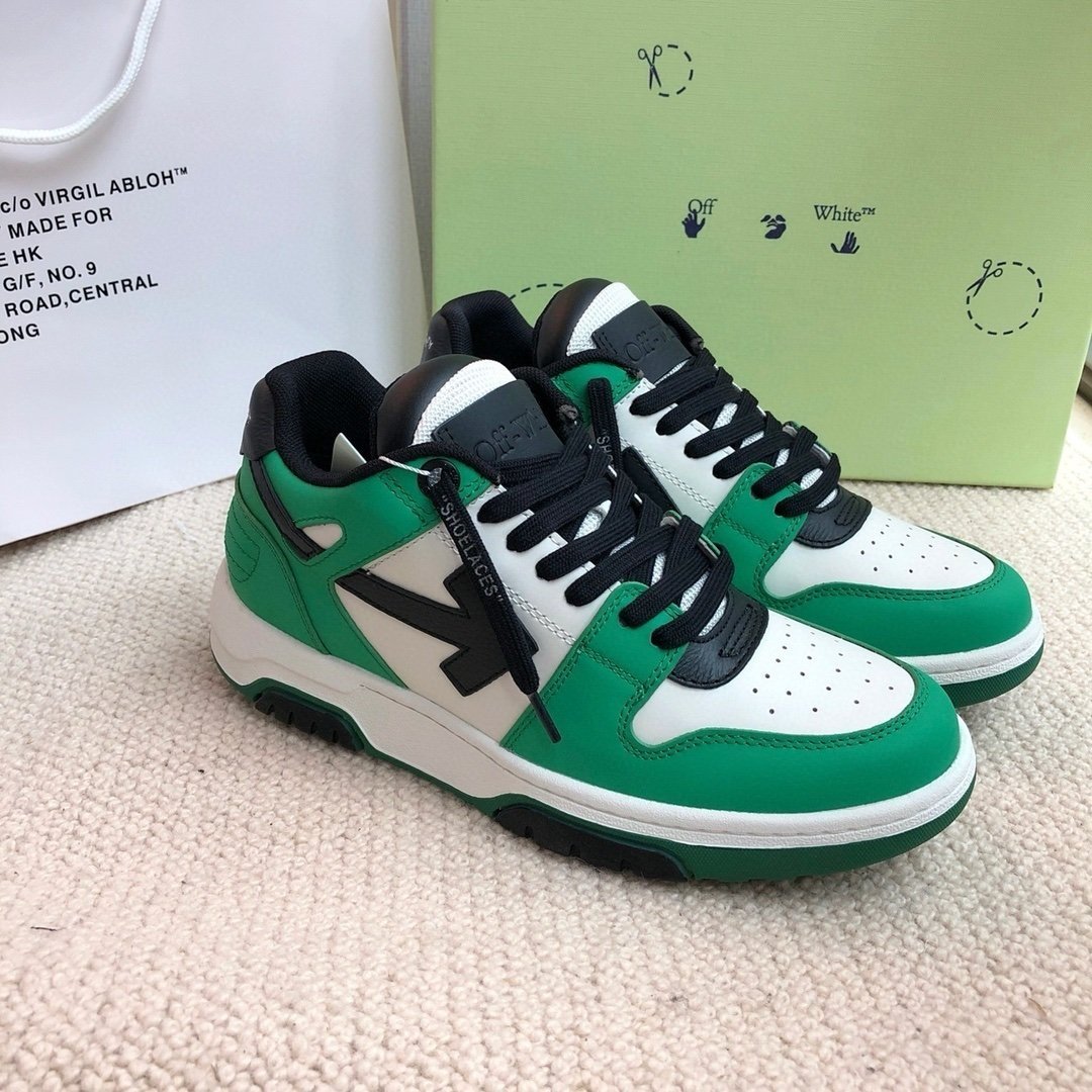 Off-White Out Of Office Low Top Green/White Black - Afbeelding 9