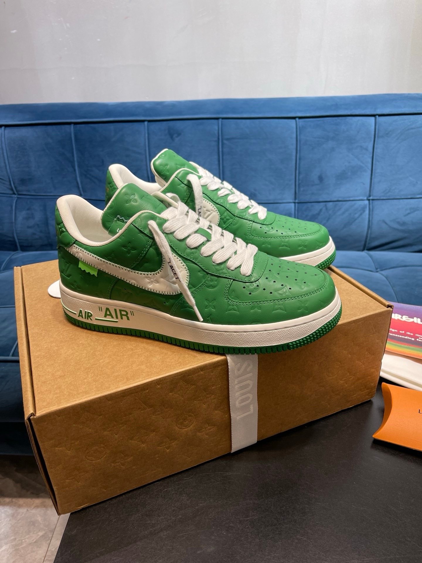 Nike X Louis Vuitton X Air Force 1 Green - Afbeelding 9