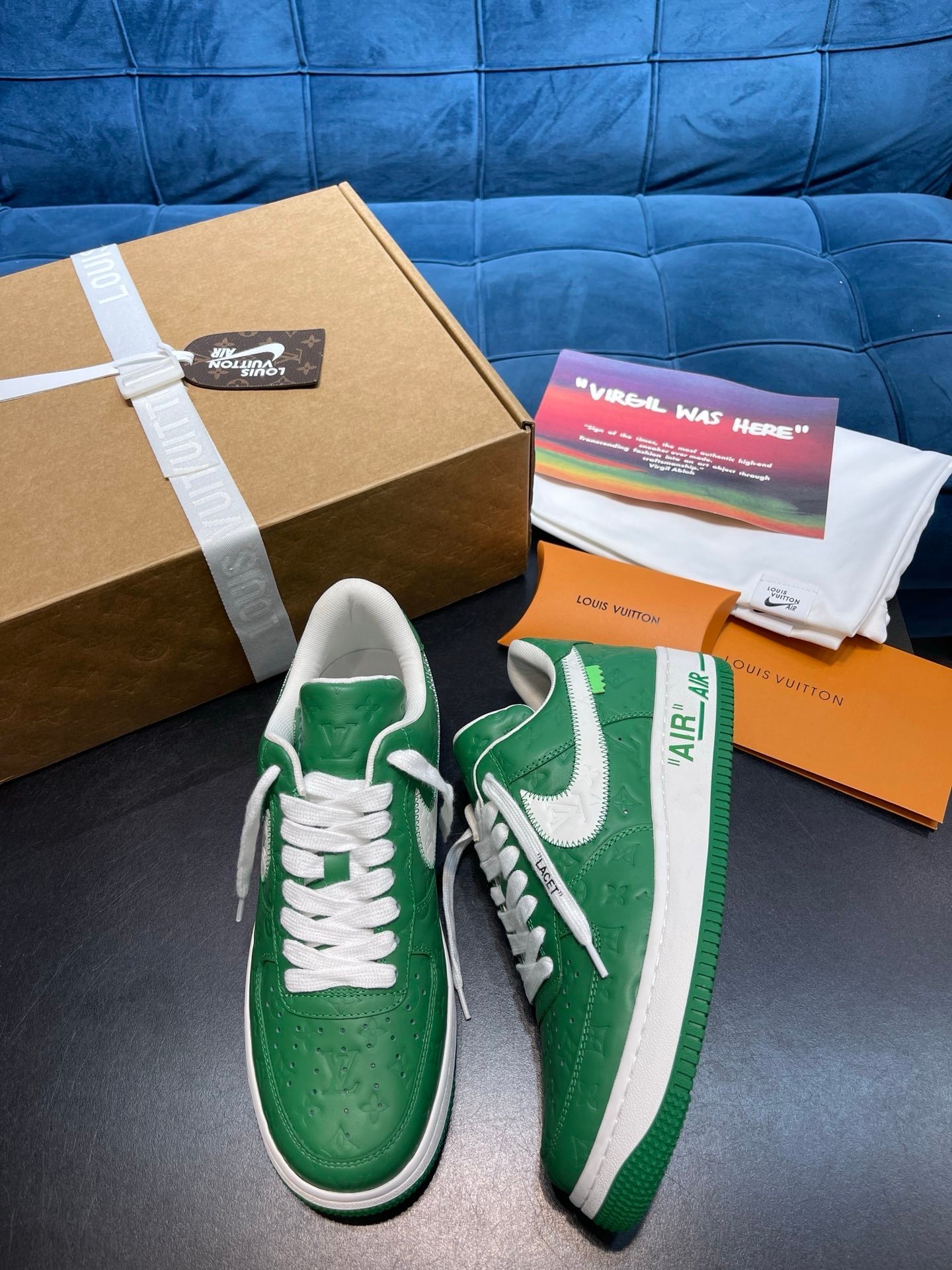 Nike X Louis Vuitton X Air Force 1 Green - Afbeelding 6