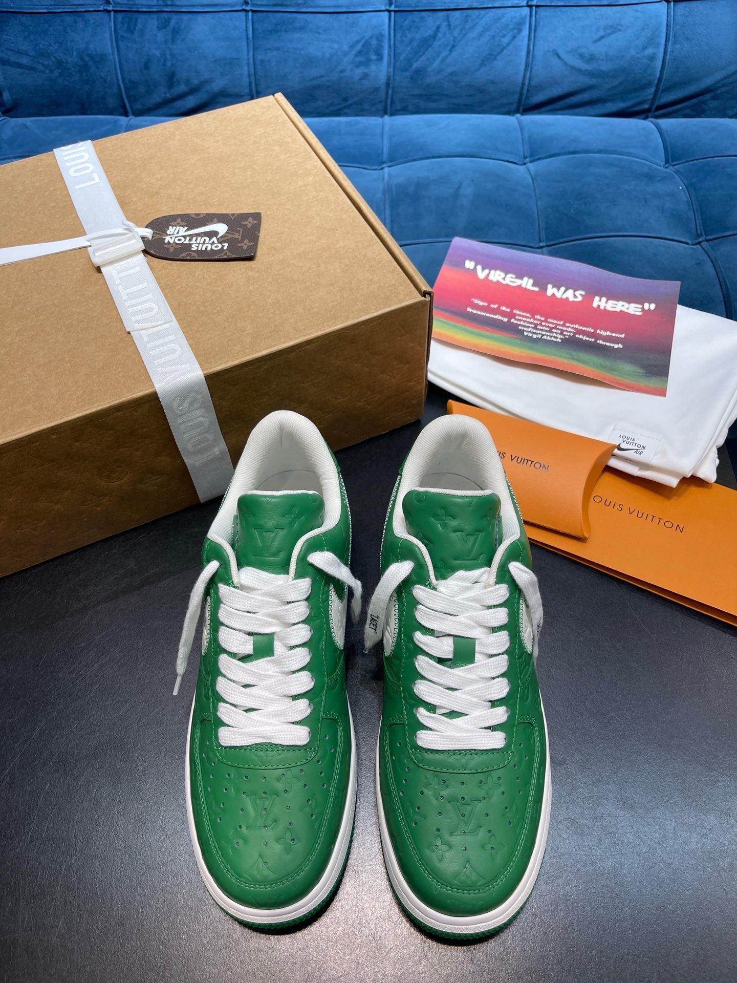 Nike X Louis Vuitton X Air Force 1 Green - Afbeelding 5