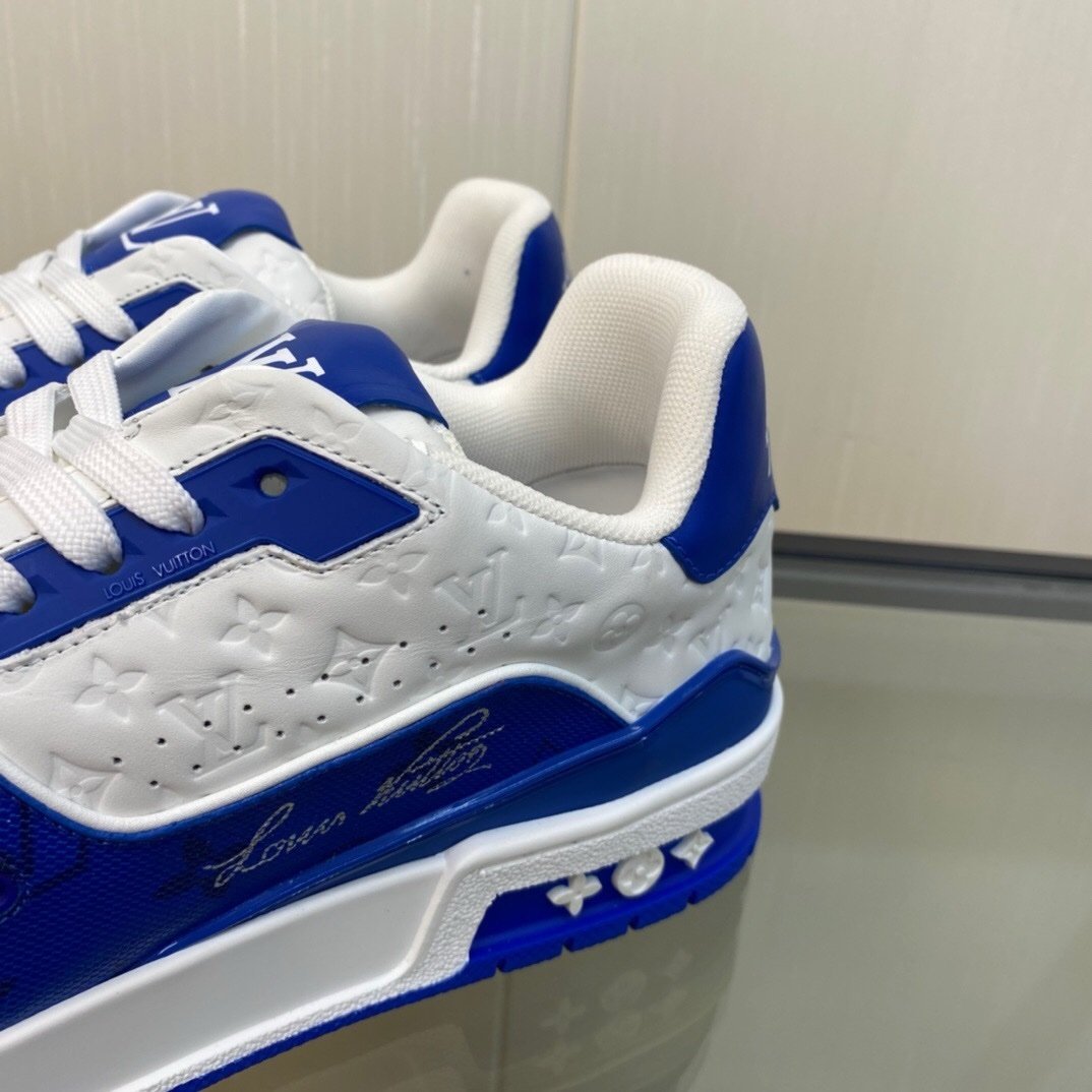 Louis Vuitton Trainer #54 Signature Blue White - Afbeelding 3