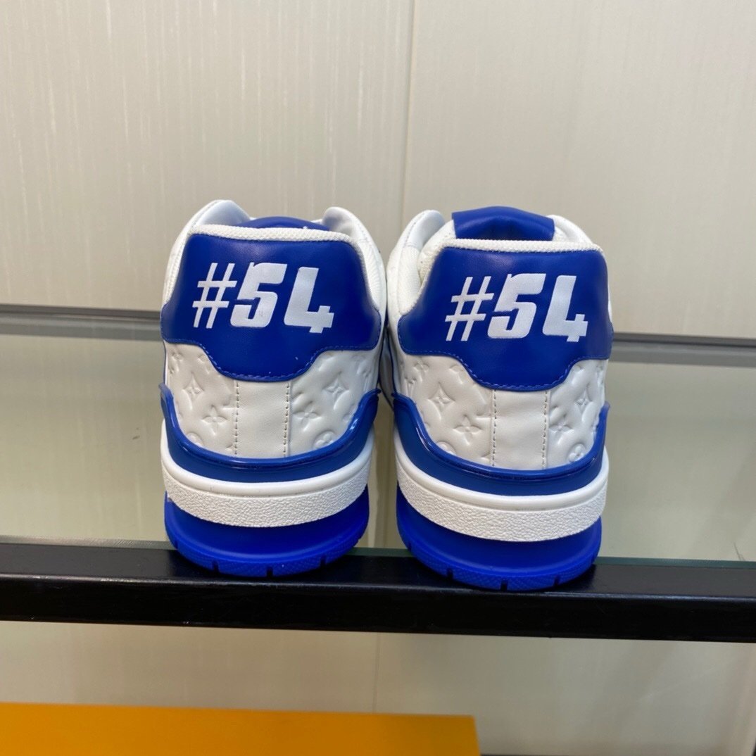 Louis Vuitton Trainer #54 Signature Blue White - Afbeelding 4