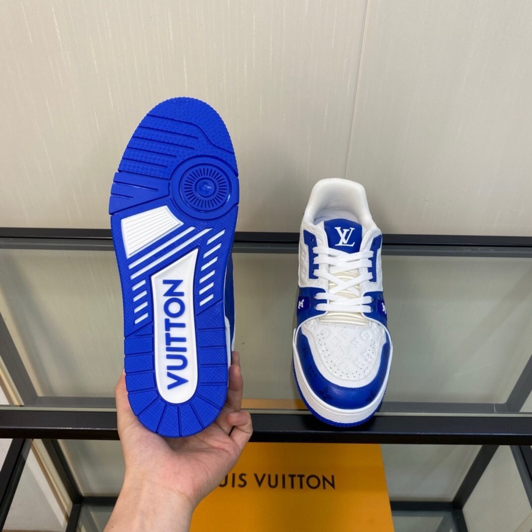 Louis Vuitton Trainer #54 Signature Blue White - Afbeelding 6