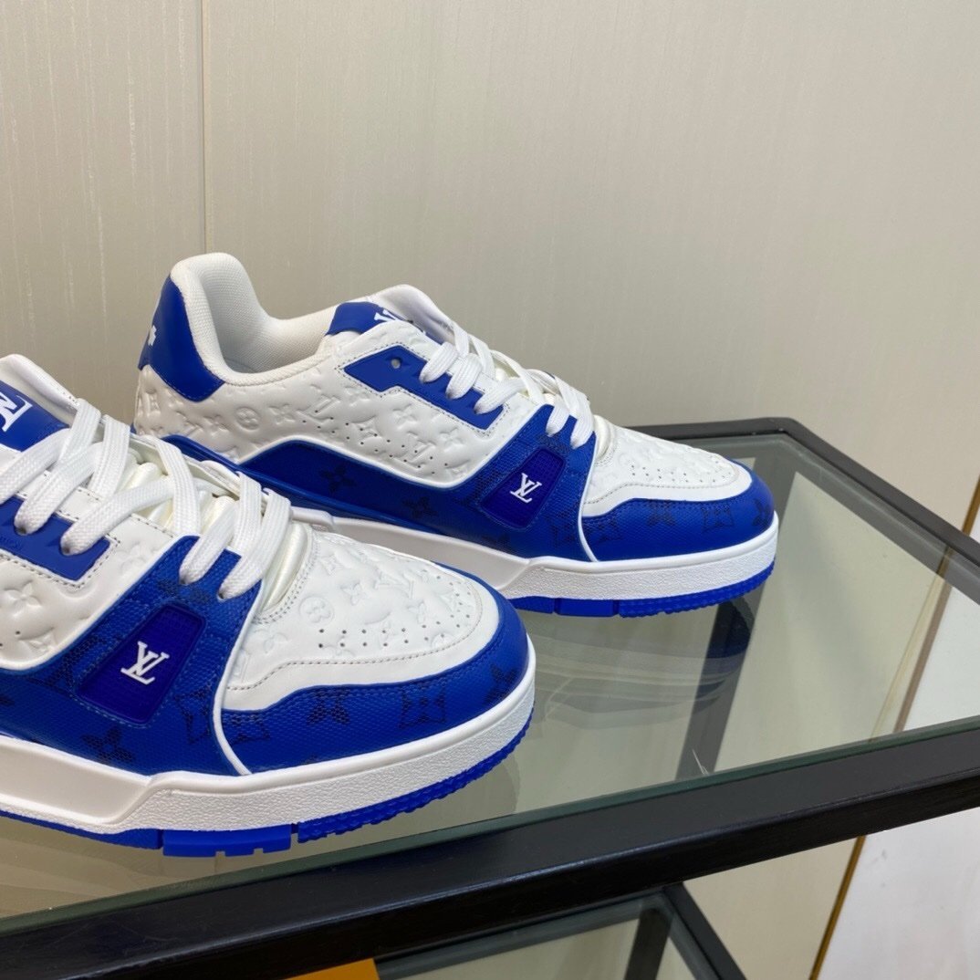 Louis Vuitton Trainer #54 Signature Blue White - Afbeelding 7
