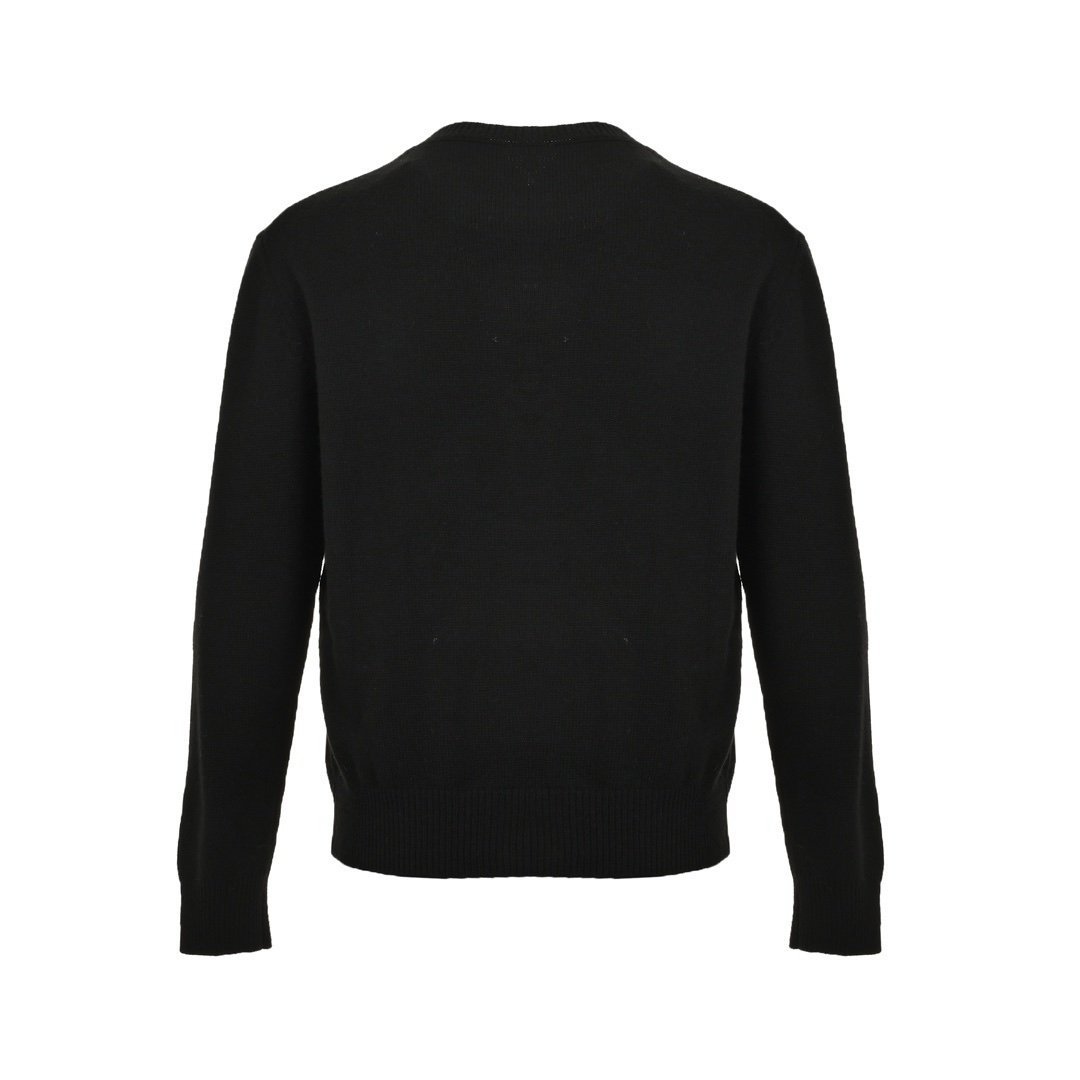 Loewe Anagram Logo Embroidered Wool Sweater In Black - Afbeelding 3