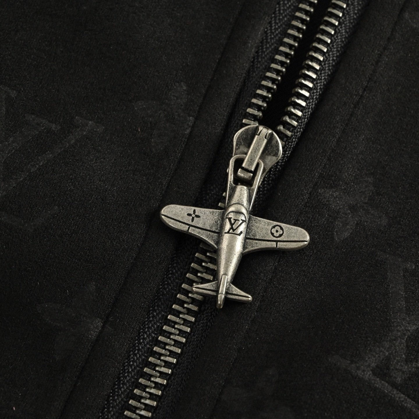 Louis Vuitton Monogram Debossed Suede Jacket Black - Afbeelding 5