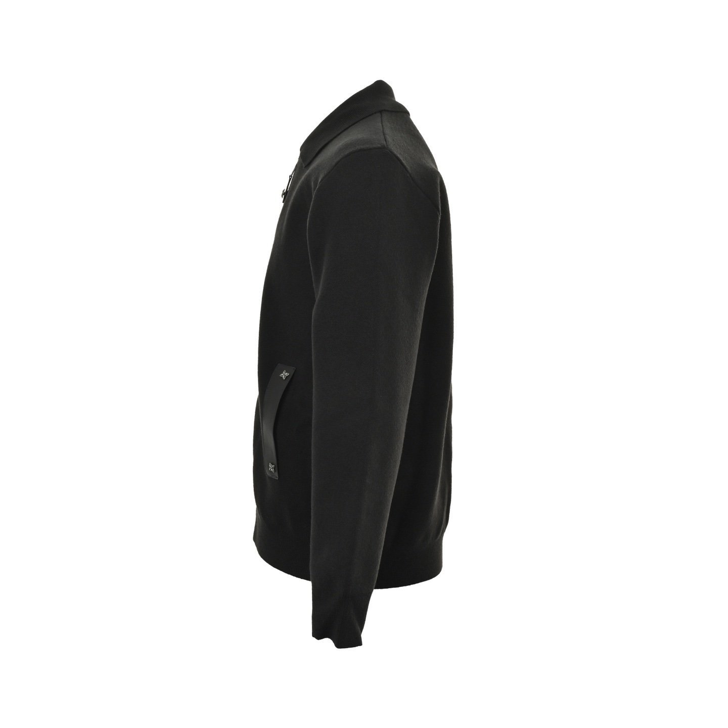 Louis Vuitton Knit Blouson With Leather Details In Black - Afbeelding 2