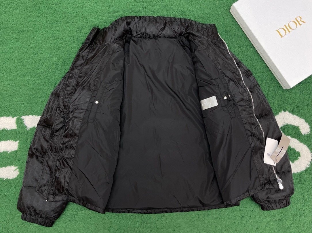 Dior Oblique Down Jacket Black Technical Jacquard - Afbeelding 4