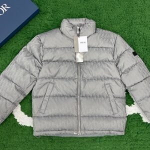Alternative view of Dior Oblique Down Jacket Silver Grey Technical Jacquard