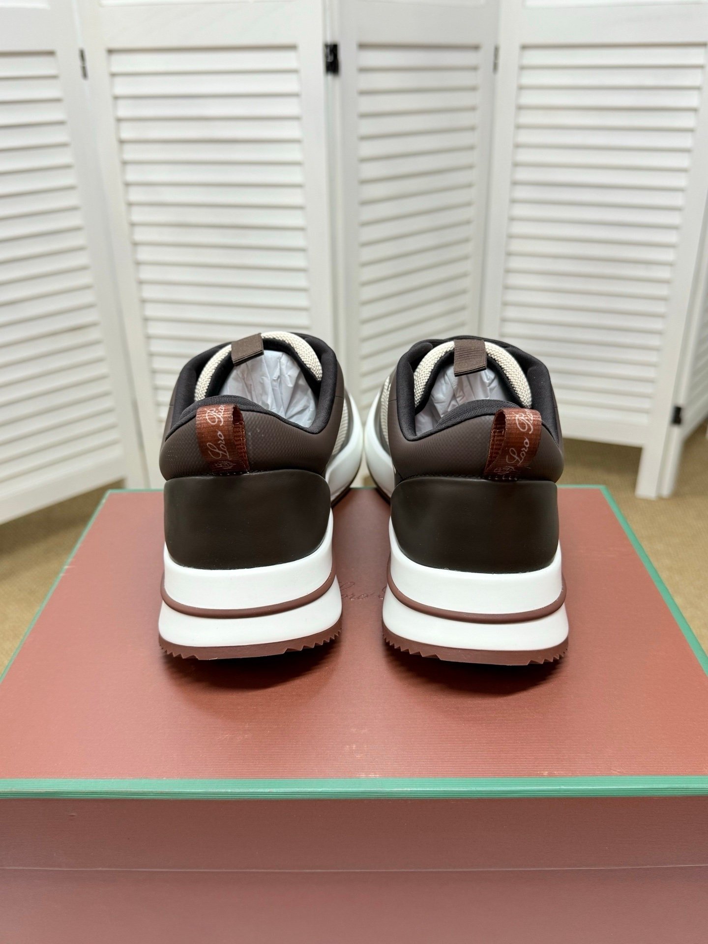 Loro Piana Weekend Walk Technical Mesh Brown/Beige - Afbeelding 10