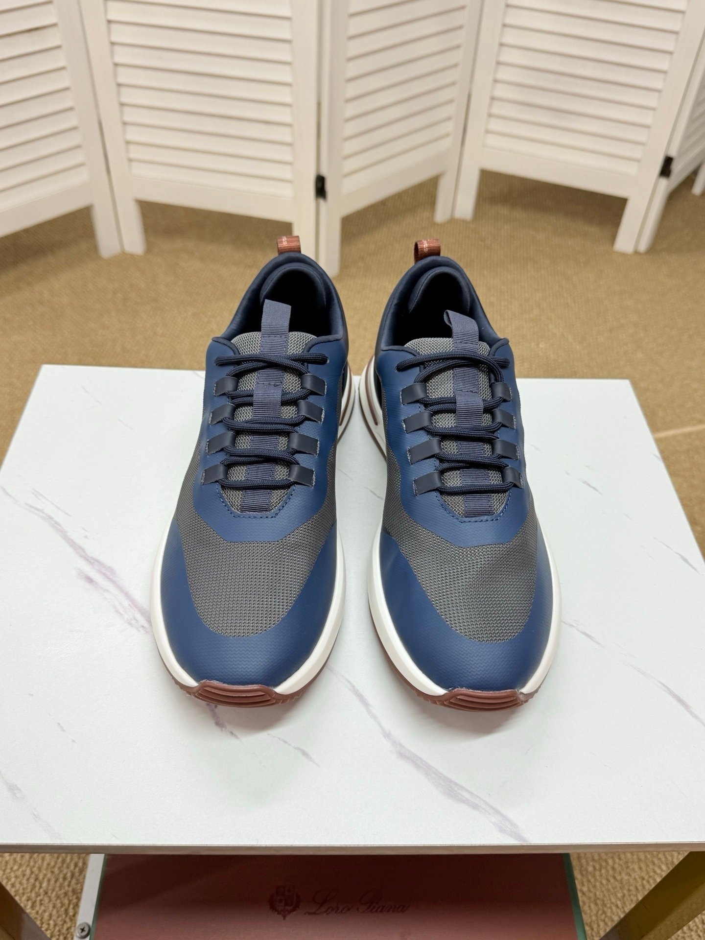 Loro Piana Weekend Walk Technical Mesh Navy - Afbeelding 10