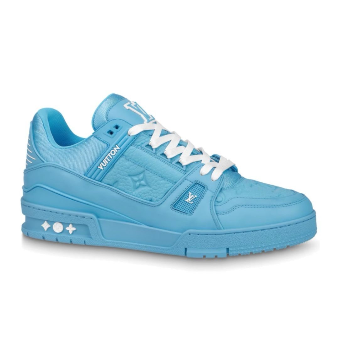 Louis Vuitton Trainer Blue Embossed Monogram