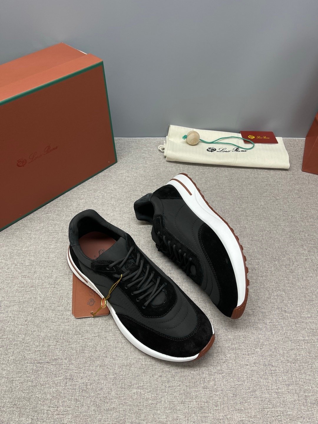 Loro Piana Weekend Walk Suede Black - Afbeelding 7