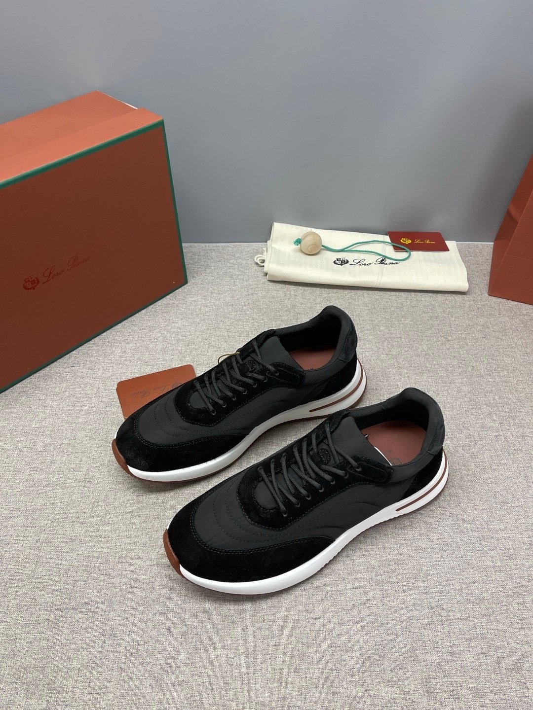 Loro Piana Weekend Walk Suede Black - Afbeelding 8