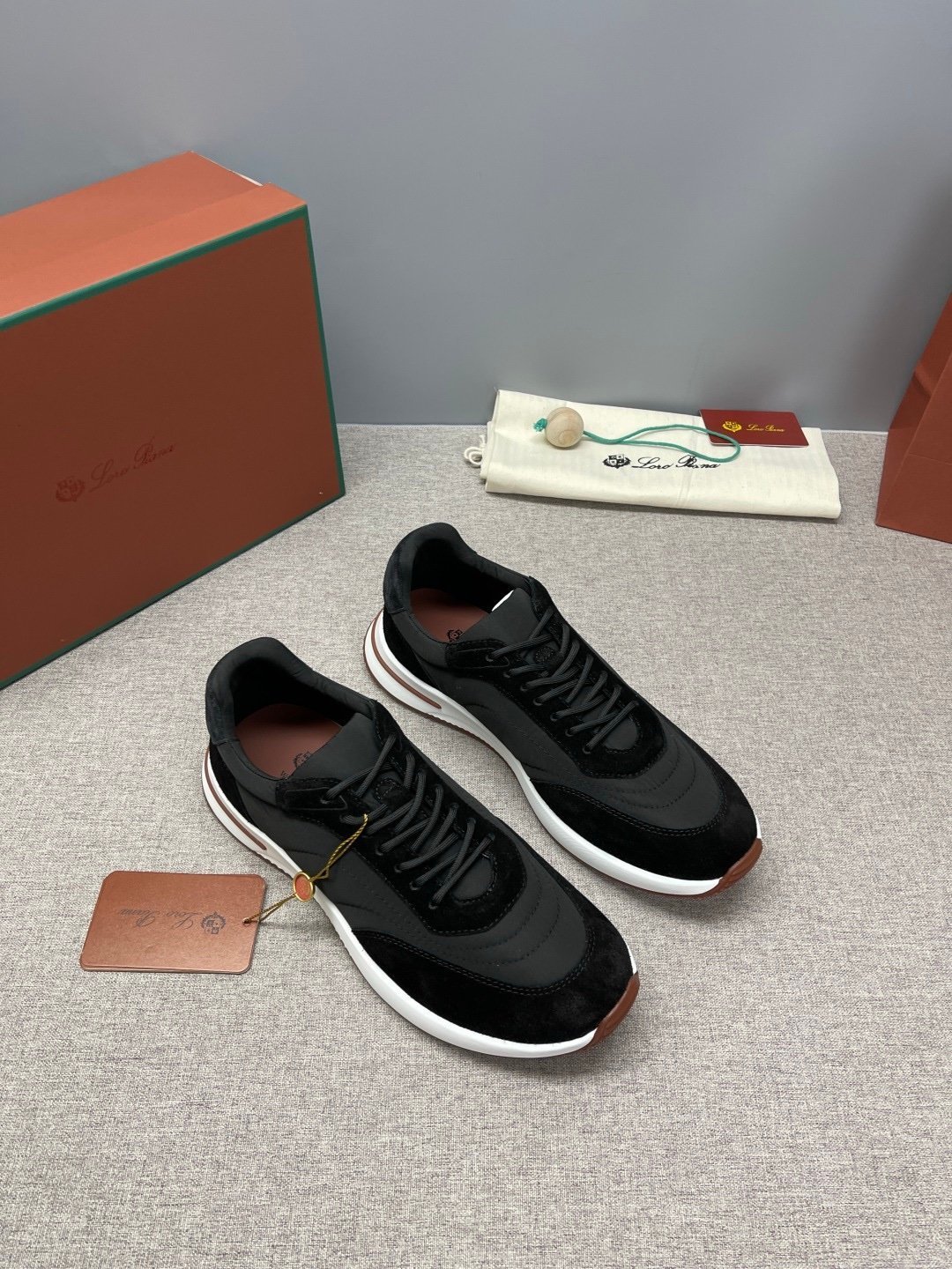 Loro Piana Weekend Walk Suede Black - Afbeelding 10
