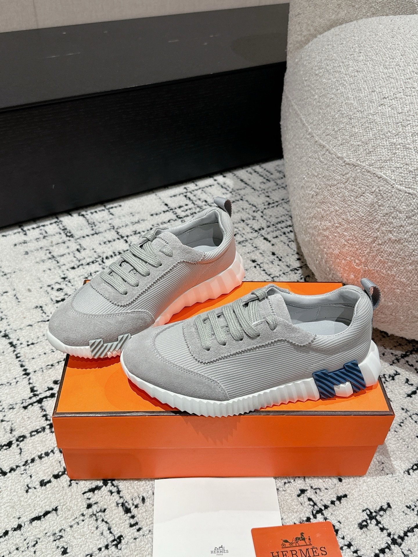 Hermes Bouncing Sneaker Grey White Blue - Afbeelding 2