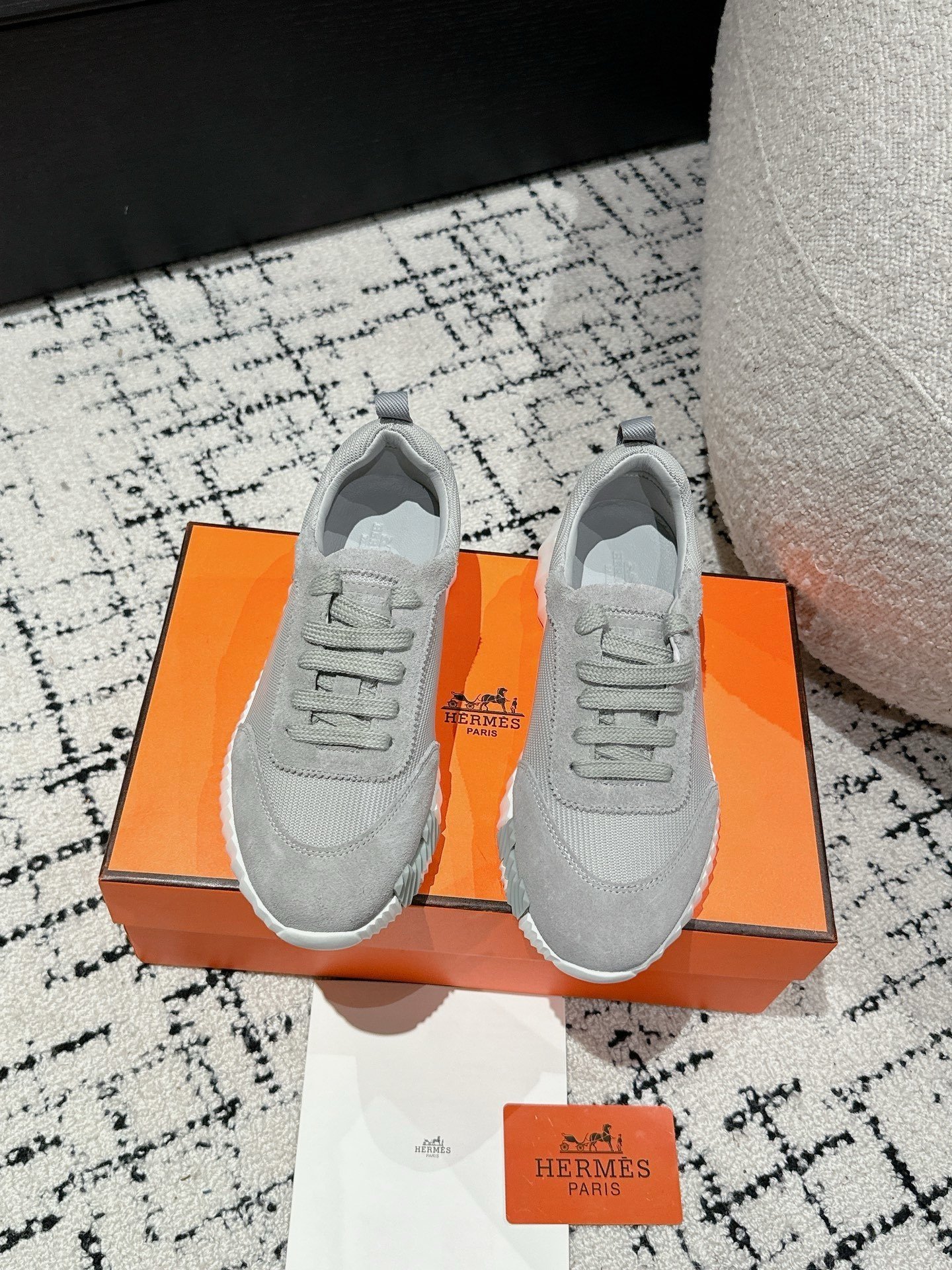 Hermes Bouncing Sneaker Grey White Blue - Afbeelding 4