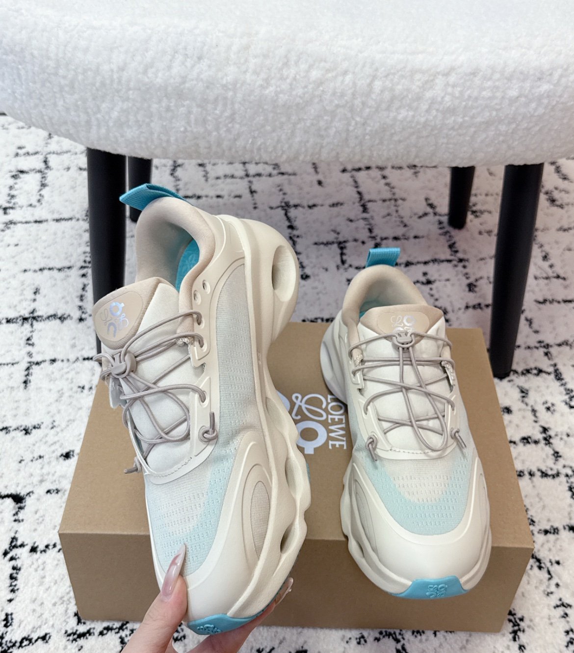 Loewe x On Running Claudsolo Sand Turqoise - Afbeelding 5