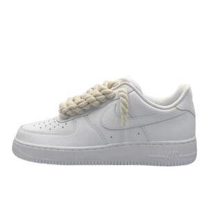 Nike Air Force 1 White Beige Rope Laces