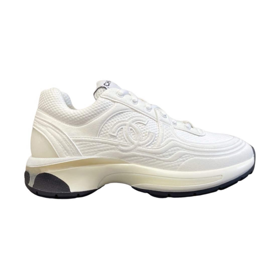 Chanel Low Top CC Trainer White