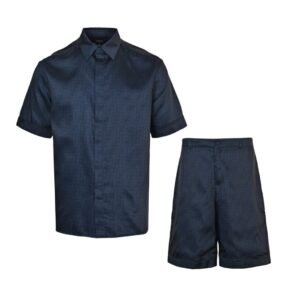 Fendi FF Motif 2-Piece Blue/Silk Shirt