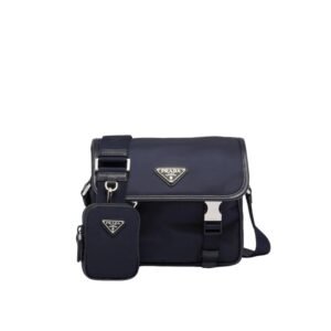 Prada Re-Nylon Saffioano Shoulder Bag Navy
