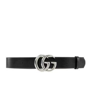 Gucci GG Marmont Leather Belt In Black