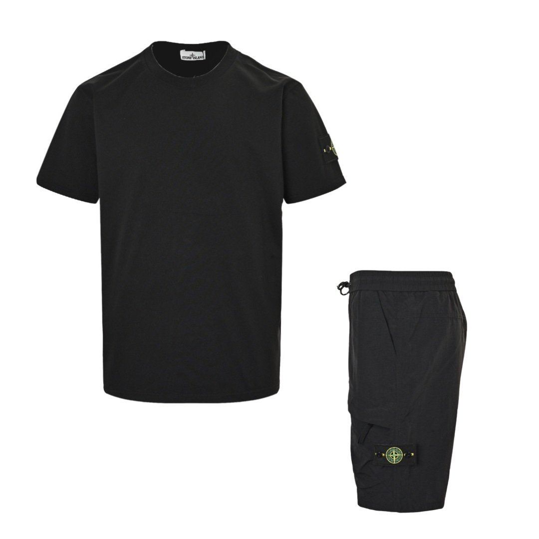 Stone Island 2-Piece Summer Set Black